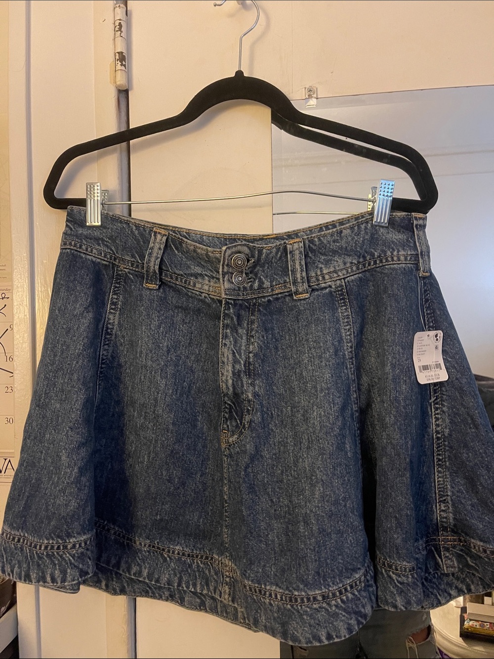 We the Free Canyon Denim Mini Skirt - Blue NEW